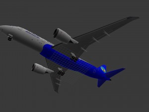 Boeing 787 low-poly 3D मॉडल