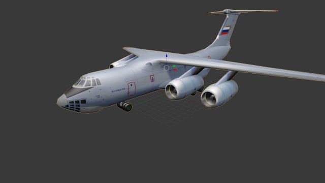 Aircraft il-76md-90a 3D मॉडल .c4d .max .obj .3ds .fbx .stl .blend 