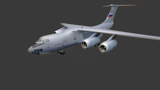 Aircraft il-76md-90a 3D Model .c4d .max .obj .3ds .fbx .stl .blend 