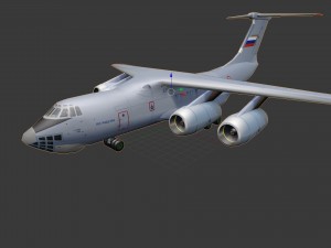 Aircraft il-76md-90a 3D मॉडल