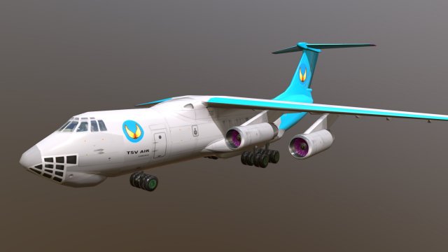 Il-76td 3D Modell .c4d .max .obj .3ds .fbx .stl .blend