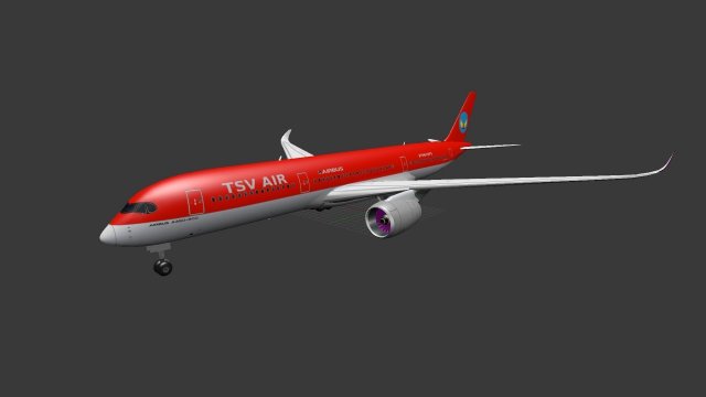 airplane airbus a350-900 Modelo 3D .c4d .max .obj .3ds .fbx .stl .blend 