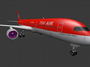 avi&atilde;o airbus a350-900 Modelo 3D