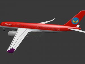 avi&atilde;o airbus a350-900 Modelo 3D