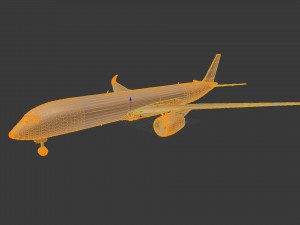 airplane airbus a350-900 Modelo 3D