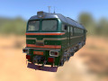 Soviet locomotive m62 train 3D Model
