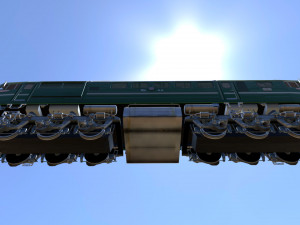 Soviet locomotive m62 train 3D Model