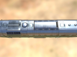 Soviet locomotive m62 train 3D Model