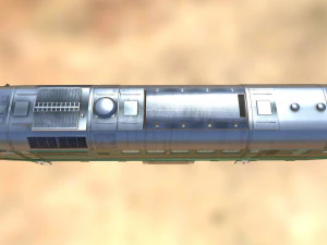 Soviet locomotive m62 train 3D Model