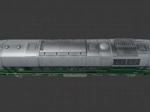 Soviet locomotive m62 train 3D Model