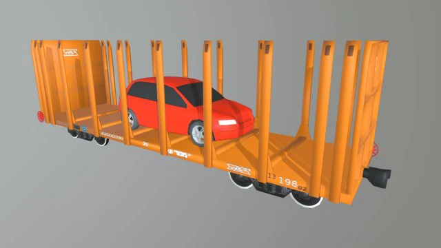 wagon platform 13-198-02 3D Model .c4d .max .obj .3ds .fbx .stl .blend 