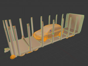 wagon platform 13-198-02 3Dモデル