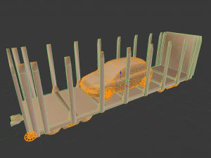 wagon platform 13-198-02 3D Model