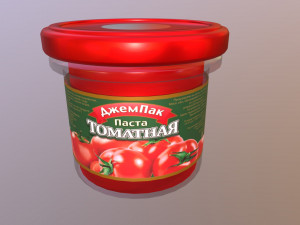 Jar of tomato paste 3D Model