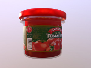 Jar of tomato paste Modelo 3D