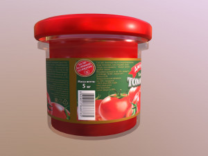 Jar of tomato paste Modelo 3D