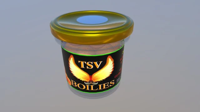 Glass jar with boilies for fishing 3D Model .c4d .max .obj .3ds .fbx .stl .blend 