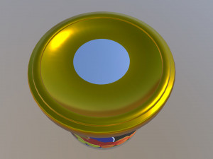 Glass jar with boilies for fishing Model 3D