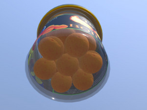 Glass jar with boilies for fishing Model 3D