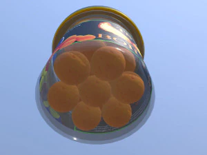 Glass jar with boilies for fishing 3D Model