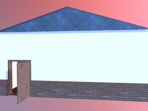 automatic filling station with a store 3D Model