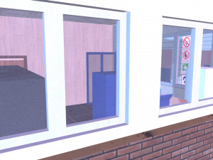 automatic filling station with a store 3D Model