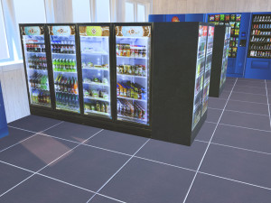 automatic filling station with a store 3D Model