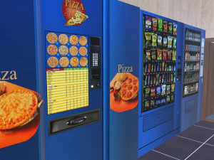 automatic filling station with a store 3D Model