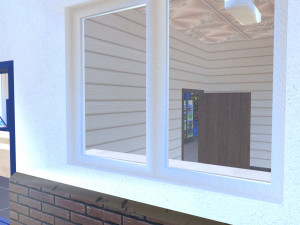 automatic filling station with a store 3D Model