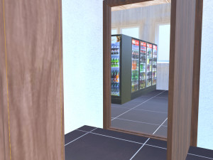 automatic filling station with a store 3D Model