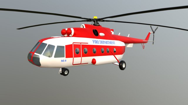 Helicopter mi-8 fd 3D 모델 .c4d .max .obj .3ds .fbx .stl .blend 