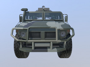 Miliary car gaz-233014 3D Модель