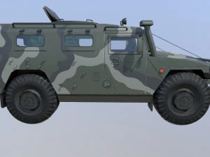 Miliary car gaz-233014 3D Model
