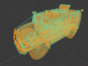 Miliary car gaz-233014 3D Модель