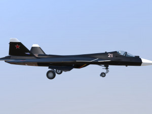 aircraft su-57 Modello 3D
