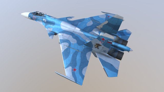 aircraft su-33 from admiral kuznetsov tavkr 3D Model .c4d .max .obj .3ds .fbx .stl .blend 