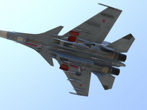 aircraft su-33 from admiral kuznetsov tavkr 3D Model
