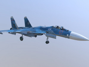aircraft su-33 from admiral kuznetsov tavkr 3D Model