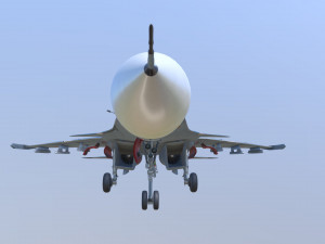 aircraft su-33 from admiral kuznetsov tavkr 3D Model