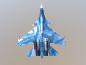 aircraft su-33 from admiral kuznetsov tavkr 3D Model