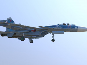 aircraft su-33 from admiral kuznetsov tavkr 3D Model