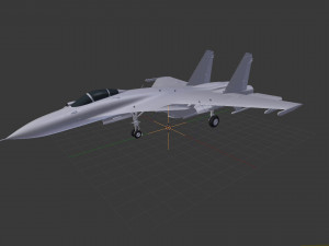 aircraft su-33 from admiral kuznetsov tavkr 3D Model