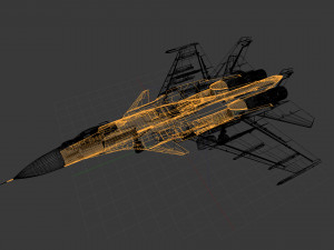 aircraft su-33 from admiral kuznetsov tavkr 3D Model