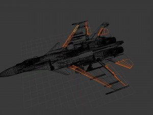 aircraft su-33 from admiral kuznetsov tavkr 3D Model