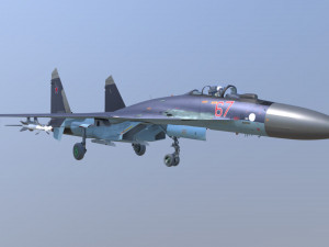 Aircraft sukhoi su-35s 3D मॉडल