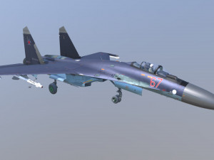 Aircraft sukhoi su-35s 3D मॉडल