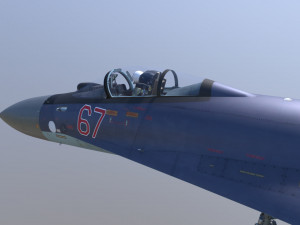 Aircraft sukhoi su-35s 3D मॉडल
