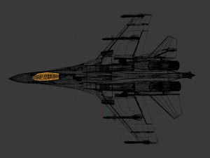 Aircraft sukhoi su-35s 3D मॉडल
