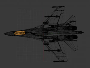Aircraft sukhoi su-35s 3D Model