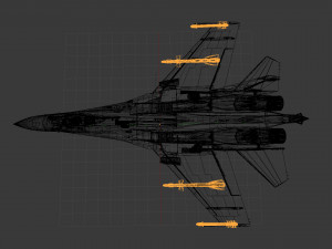 Aircraft sukhoi su-35s 3D मॉडल